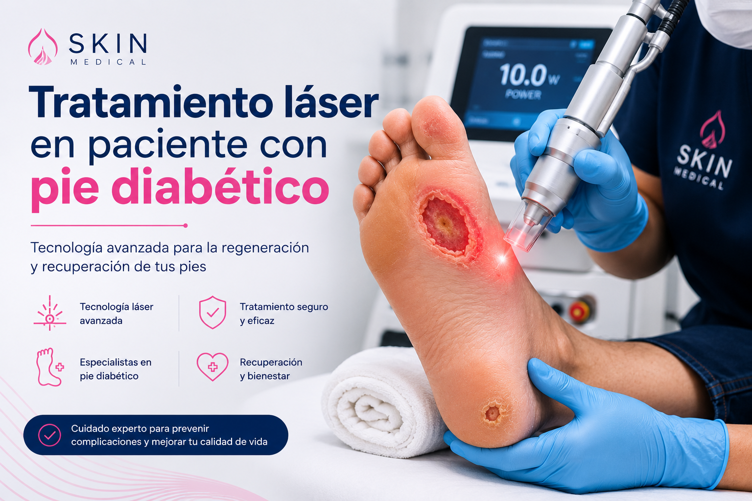 ¿Por qué Skin Medical es una opción especializada para tratar pie diabético?​