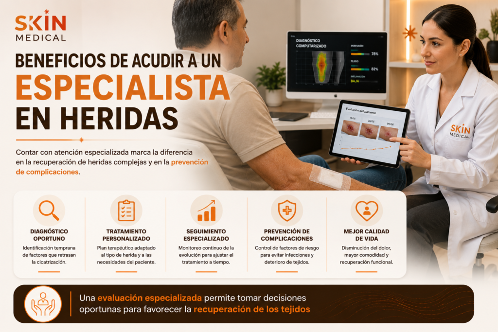 Beneficios de acudir a un especialista en heridas​
