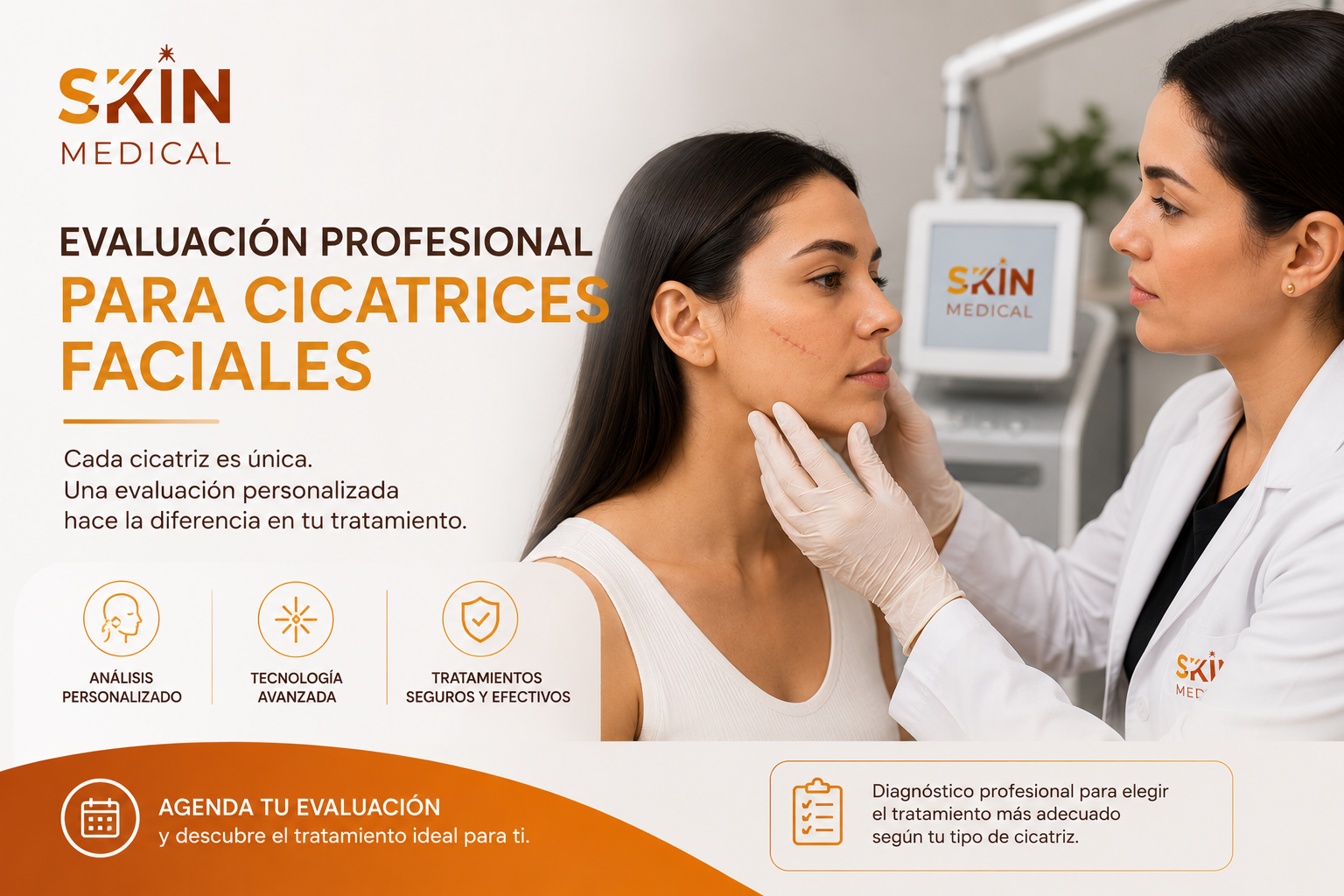 Evaluación profesional de cicatrices faciales