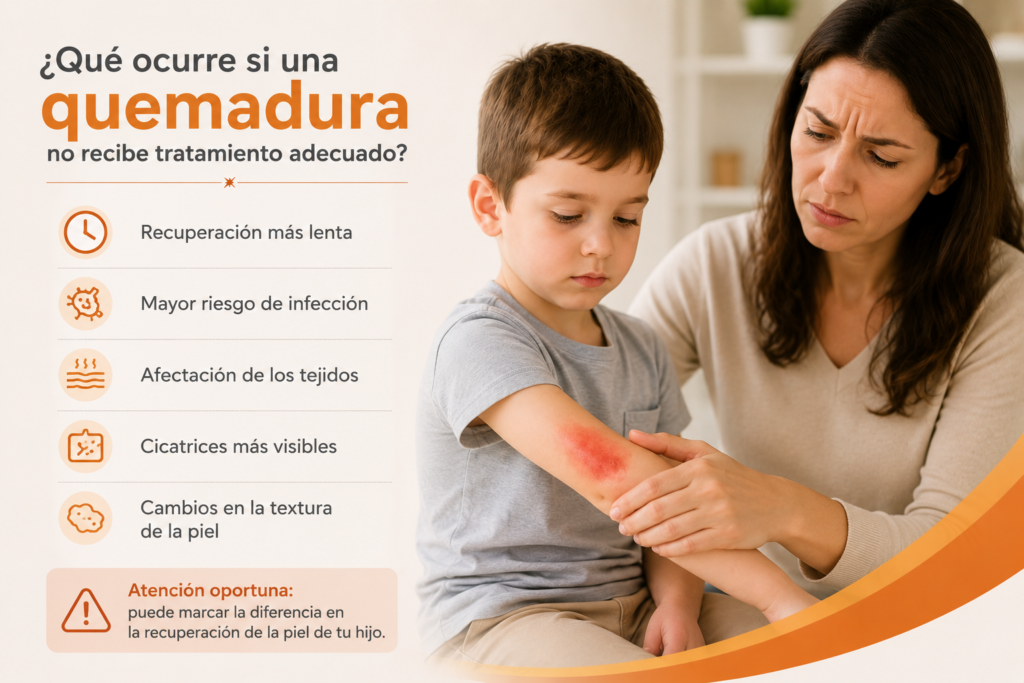 ¿Qué ocurre si una quemadura no recibe tratamiento adecuado?​