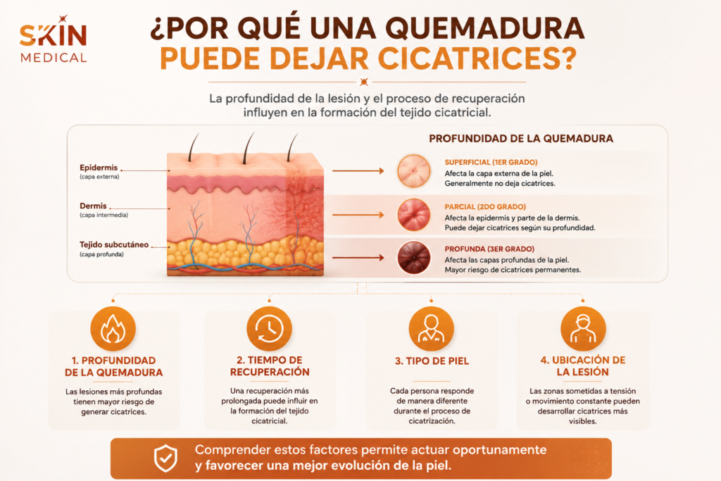 ¿Por qué una quemadura puede dejar cicatrices?​