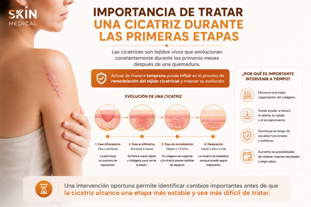 Importancia de tratar una cicatriz durante las primeras etapas​