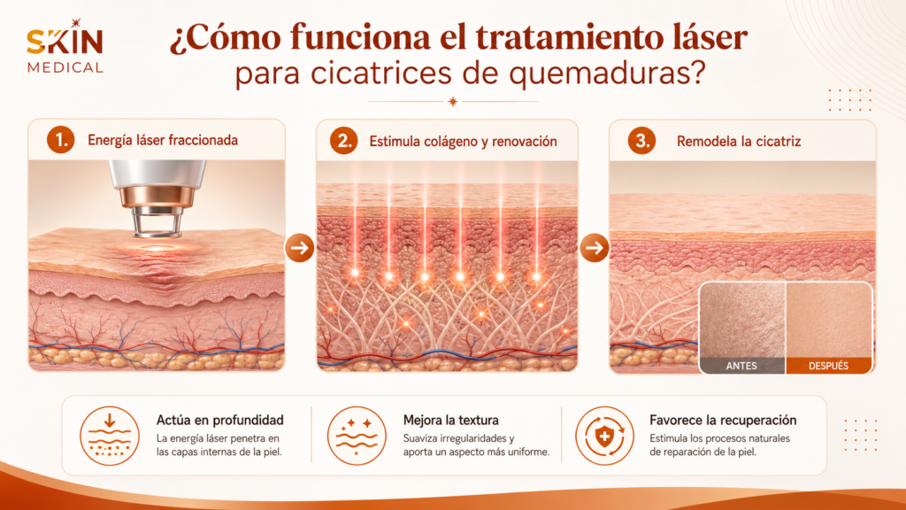 ¿Cómo funciona el tratamiento láser para cicatrices de quemaduras?​