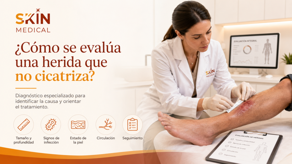 ¿Cómo se evalúa una herida que no cicatriza?
