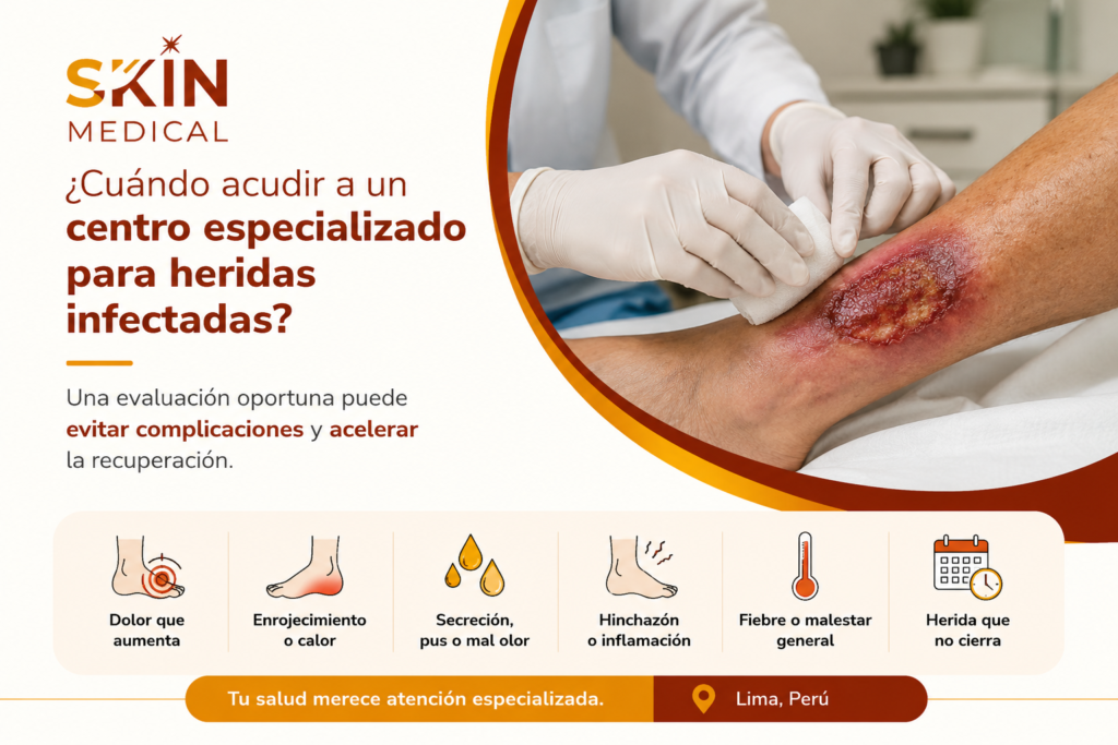 ¿Cuándo acudir a un centro especializado para heridas infectadas?​