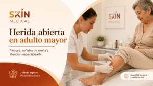 Herida abierta en adulto mayor: Riesgos, señales de alerta y atención especializada