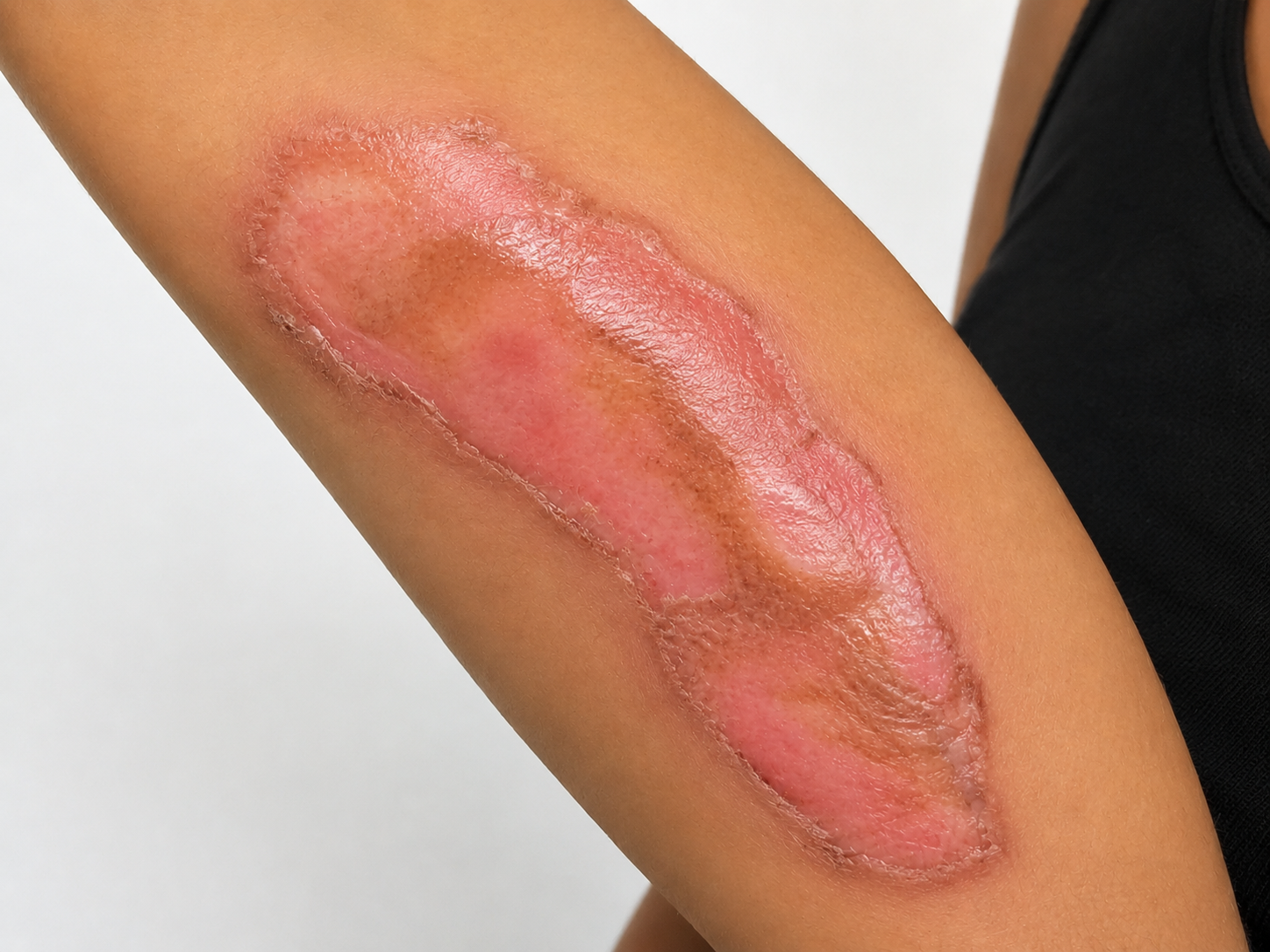 Quemadura en brazo durante