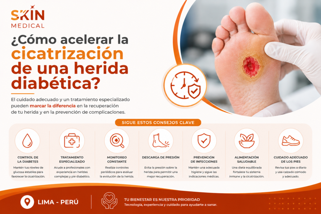 ¿Cómo acelerar la cicatrización de una herida diabética?