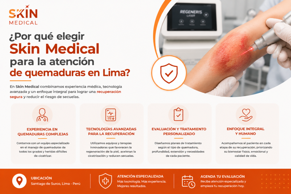 ¿Por qué elegir Skin Medical para la atención de quemaduras en Lima?