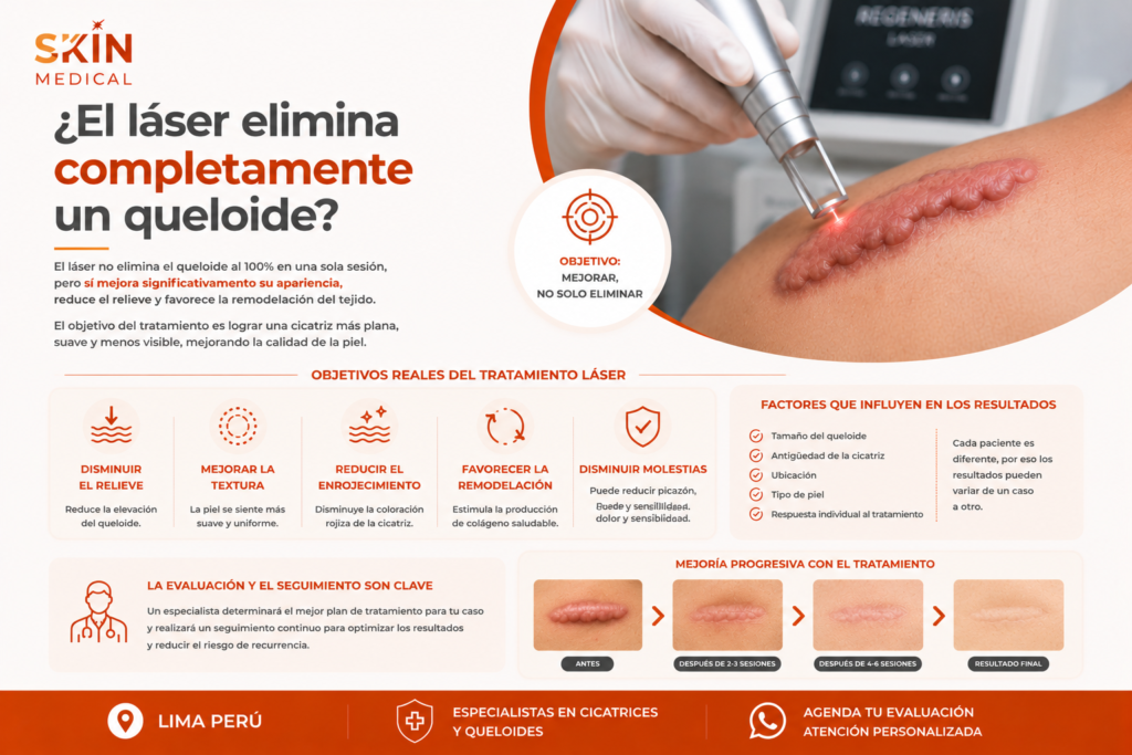 ¿El láser elimina completamente un queloide?