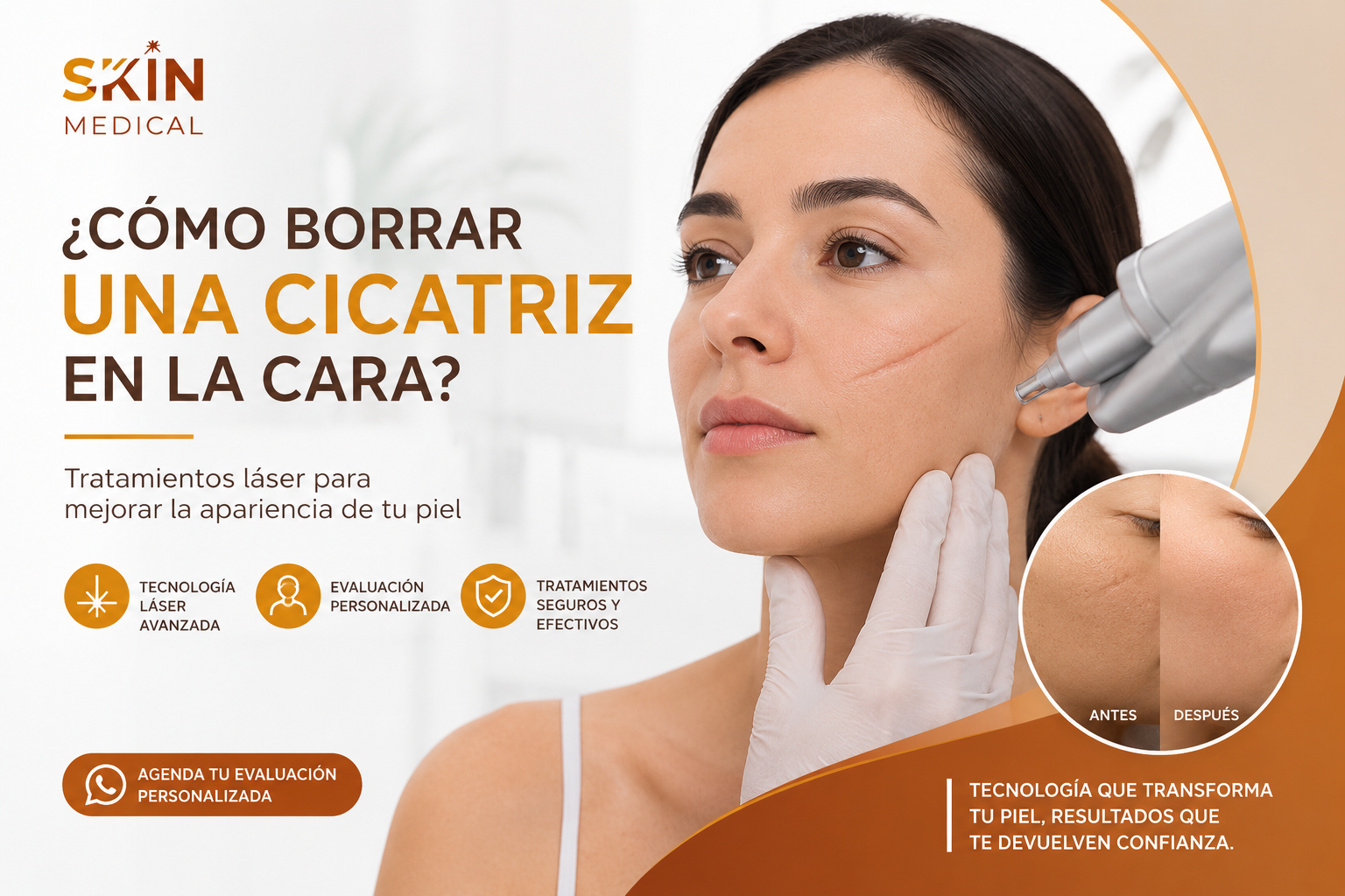 ¿Cómo borrar una cicatriz en la cara?
