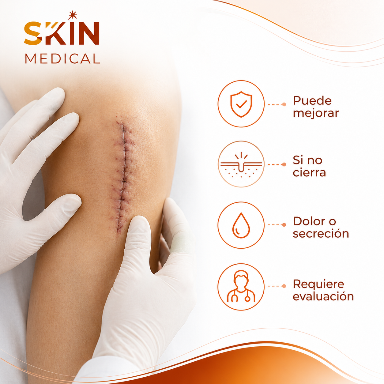 ¿Una herida después de cirugía puede cerrar sola?