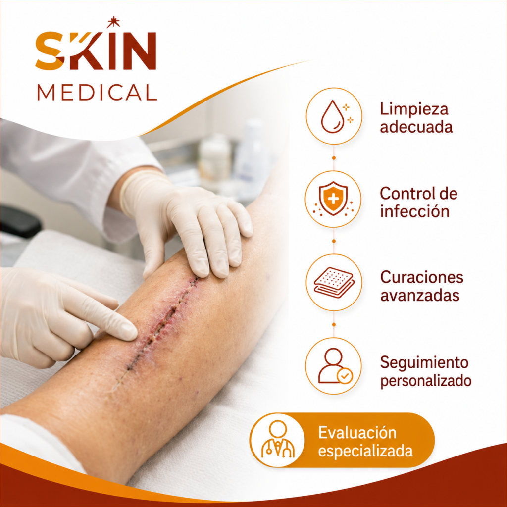 Tratamiento para una herida quirúrgica que no cierra