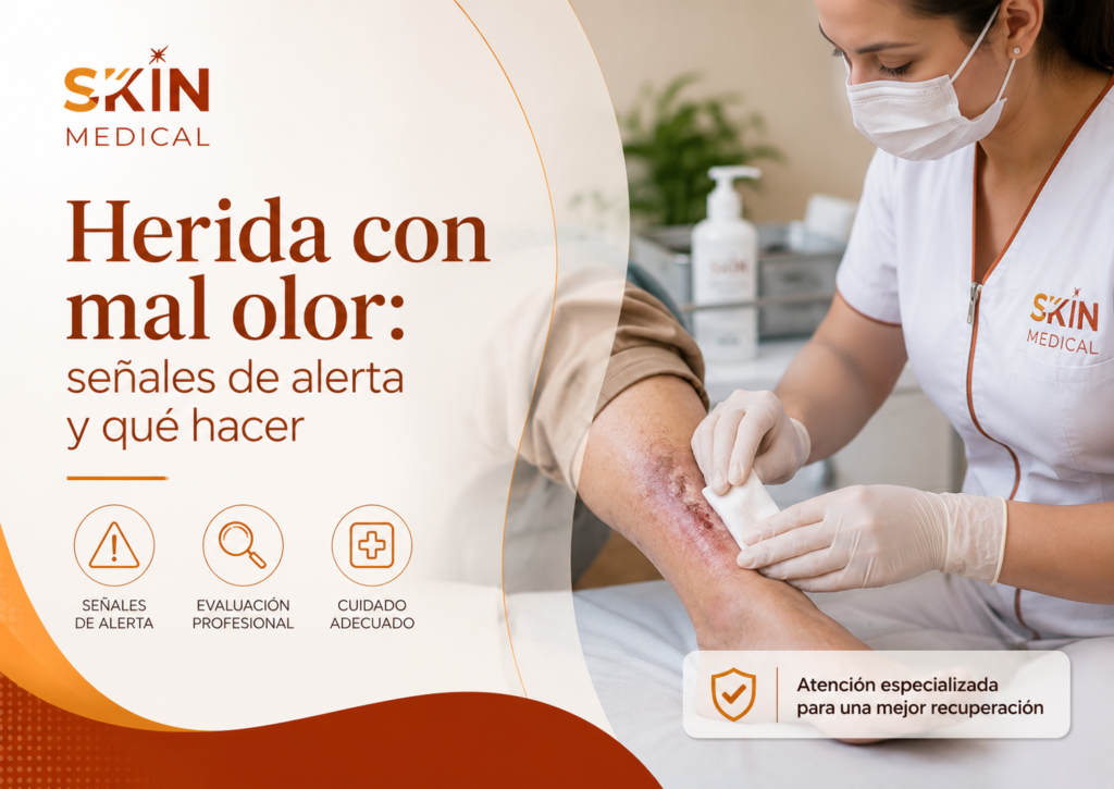 Herida con mal olor: señales de alerta y qué hacer