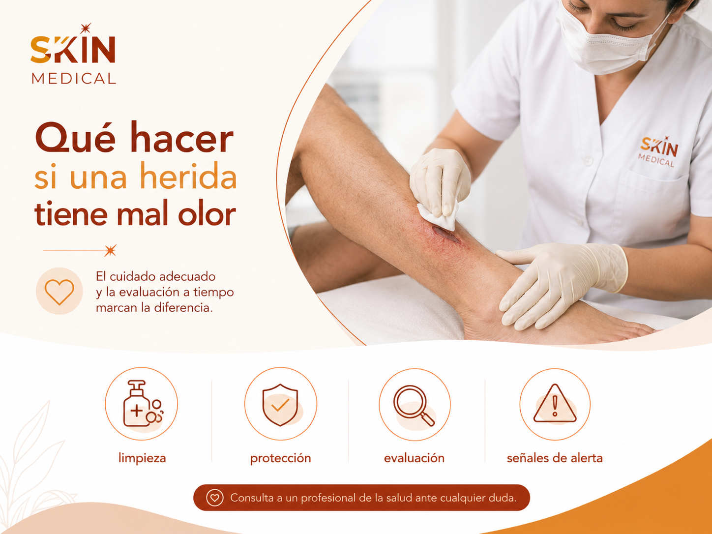 Qué hacer si una herida tiene mal olor