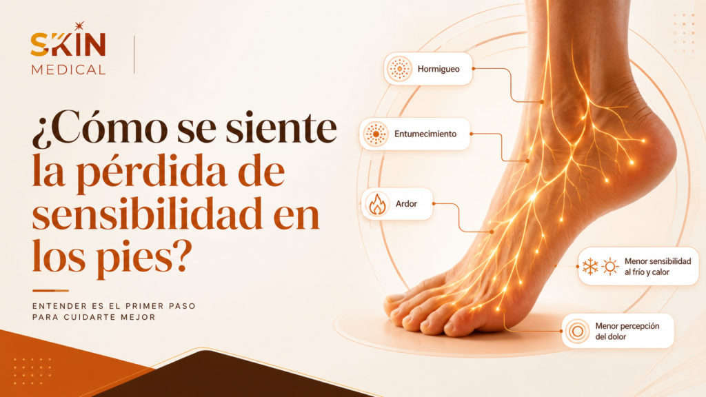 ¿Cómo se siente la pérdida de sensibilidad en los pies?