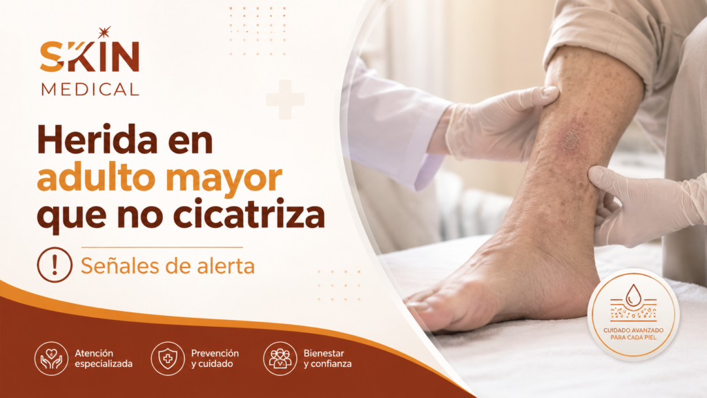 Herida en adulto mayor que no cicatriza: señales de alerta