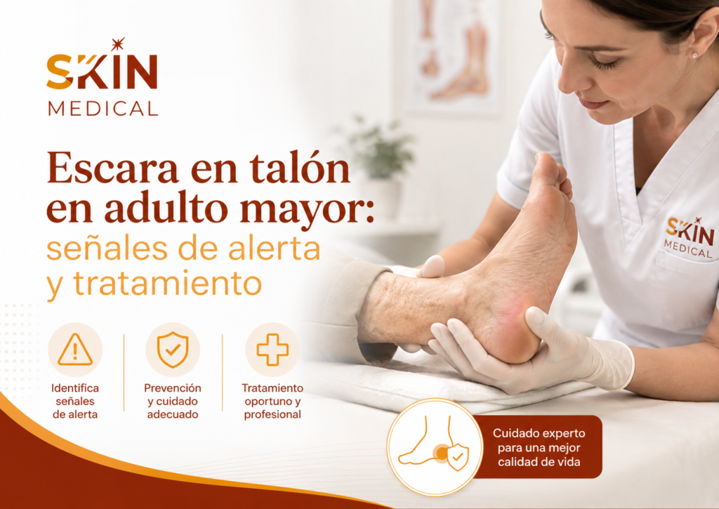Escara en talón en adulto mayor: señales de alerta y tratamiento