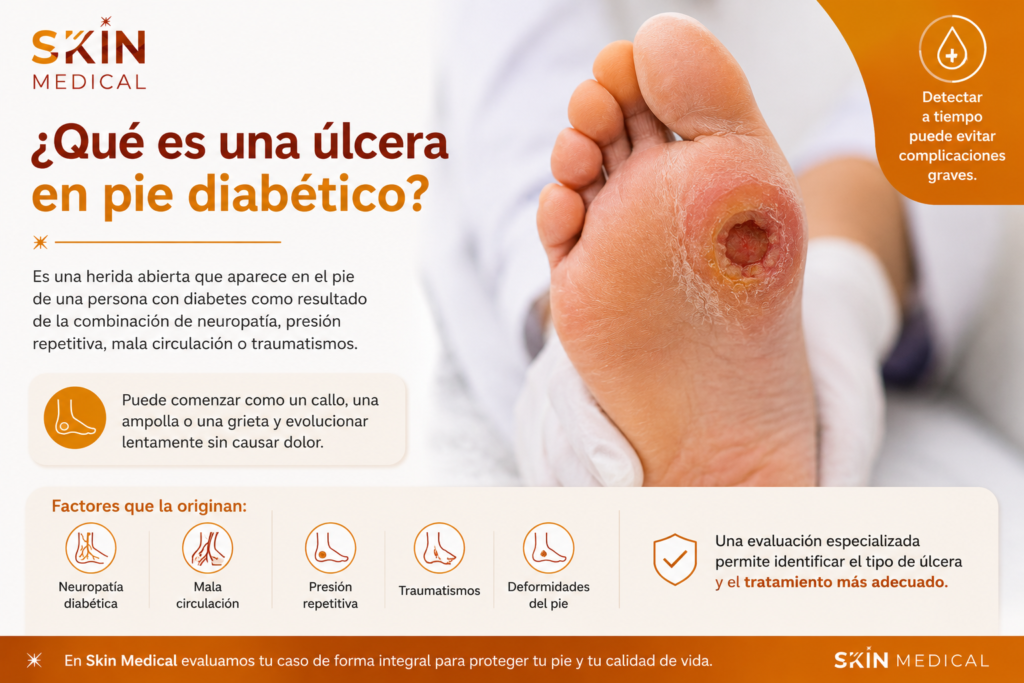 ¿Qué es una úlcera en pie diabético?​
