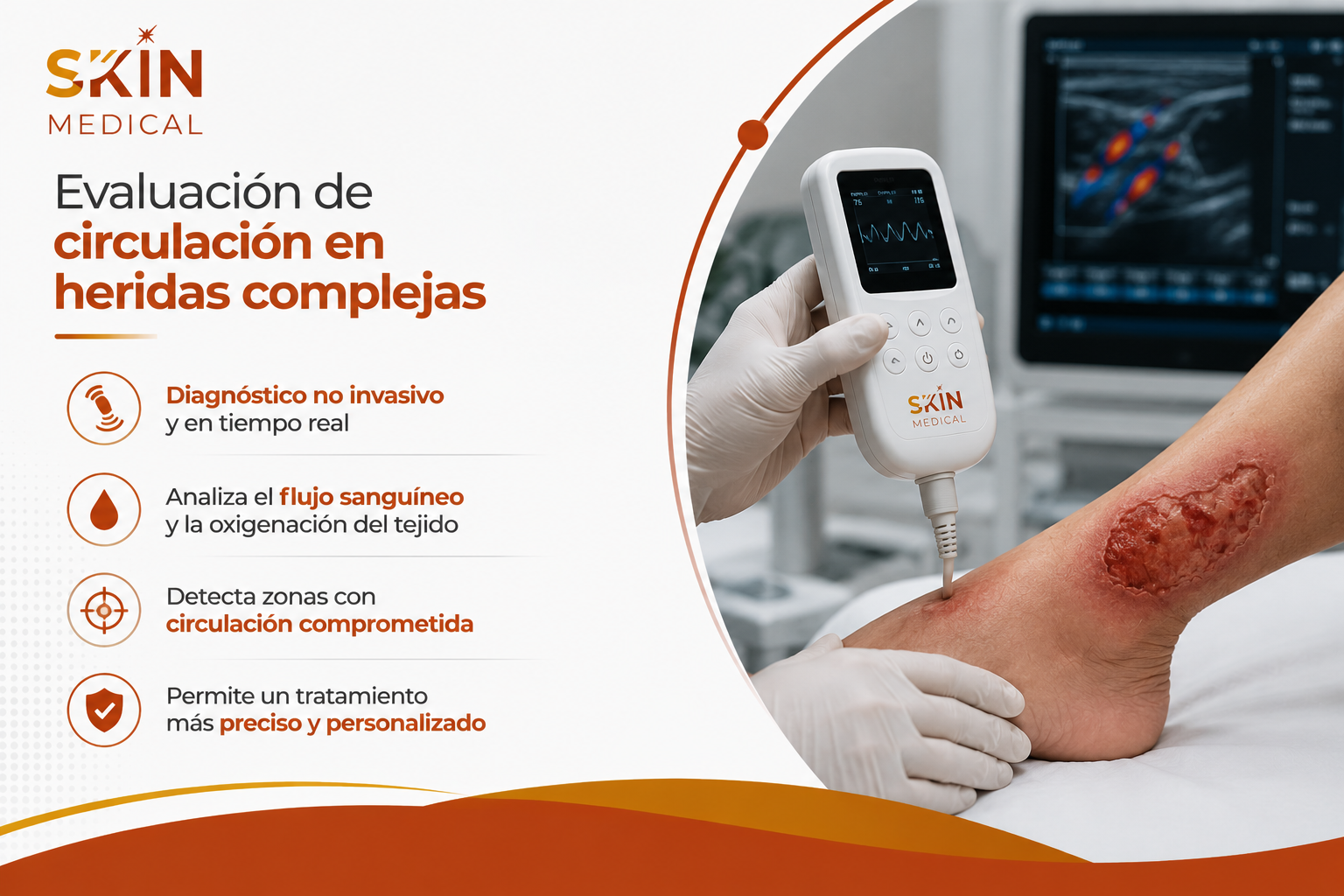 Evaluación de circulación en heridas complejas