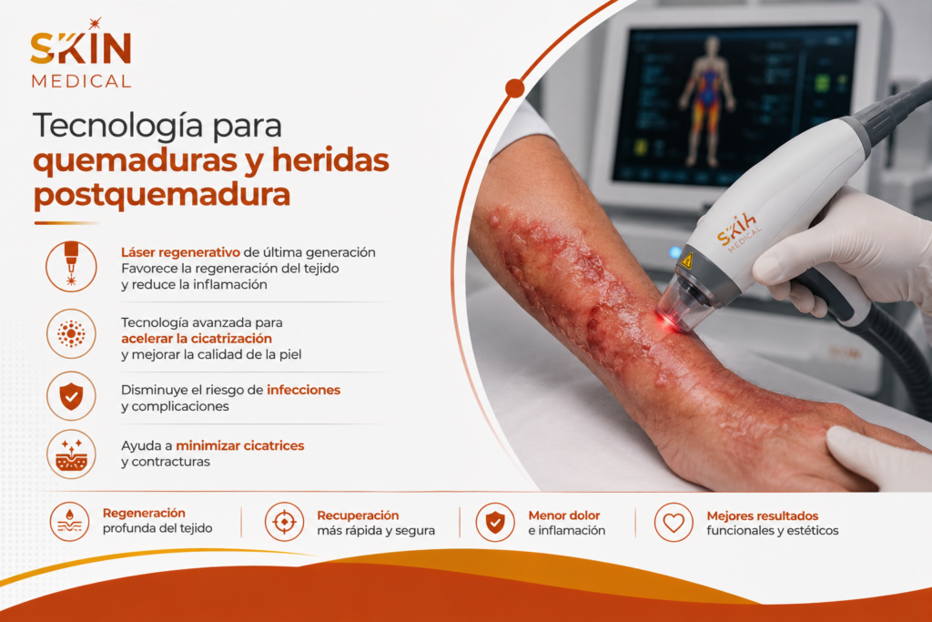 Tecnología para quemaduras y heridas postquemadura