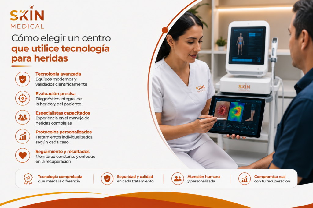 Cómo elegir un centro que utilice tecnología para heridas
