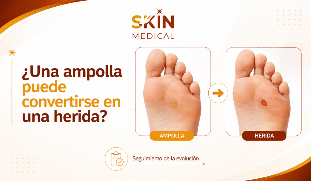 ¿Una ampolla puede convertirse en una herida?