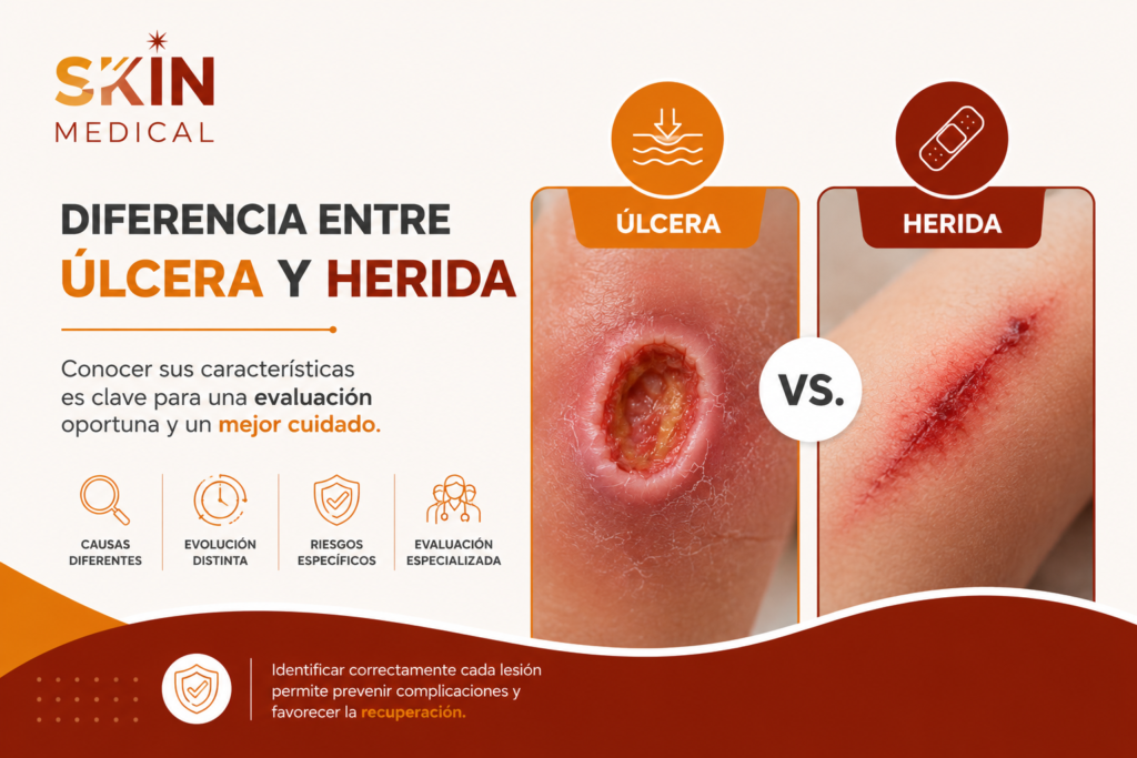 Diferencia entre úlcera y herida