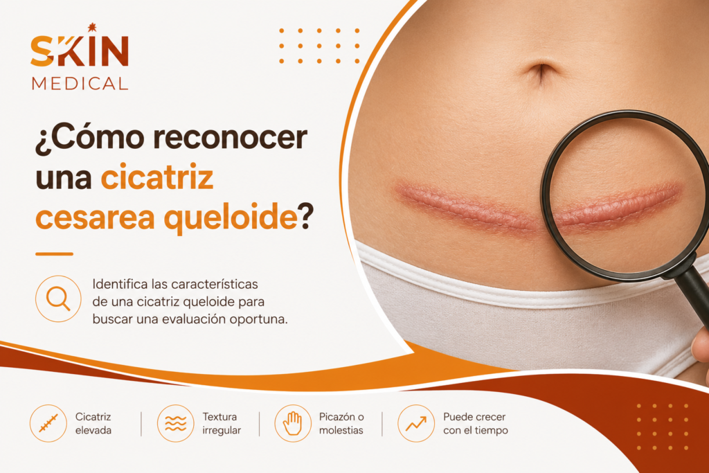 ¿Cómo reconocer una cicatriz cesarea queloide?
