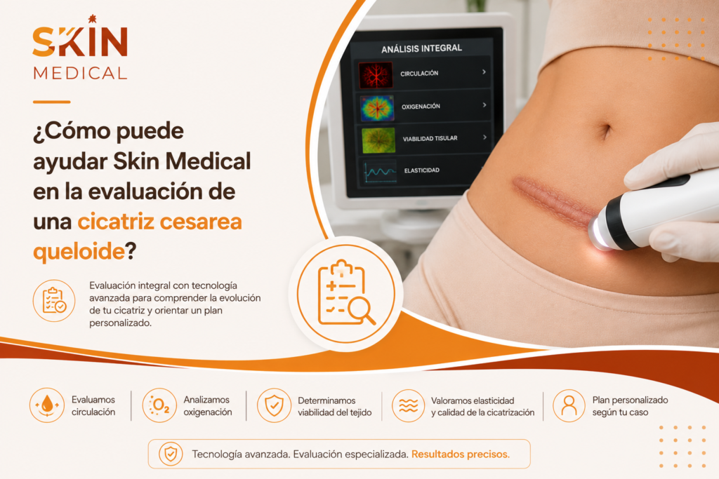¿Cómo puede ayudar Skin Medical en la evaluación de una cicatriz cesarea queloide?