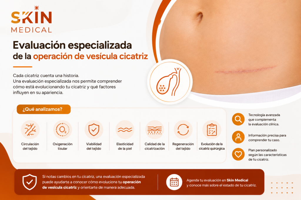 Evaluación especializada de la operacion de vesicula cicatriz