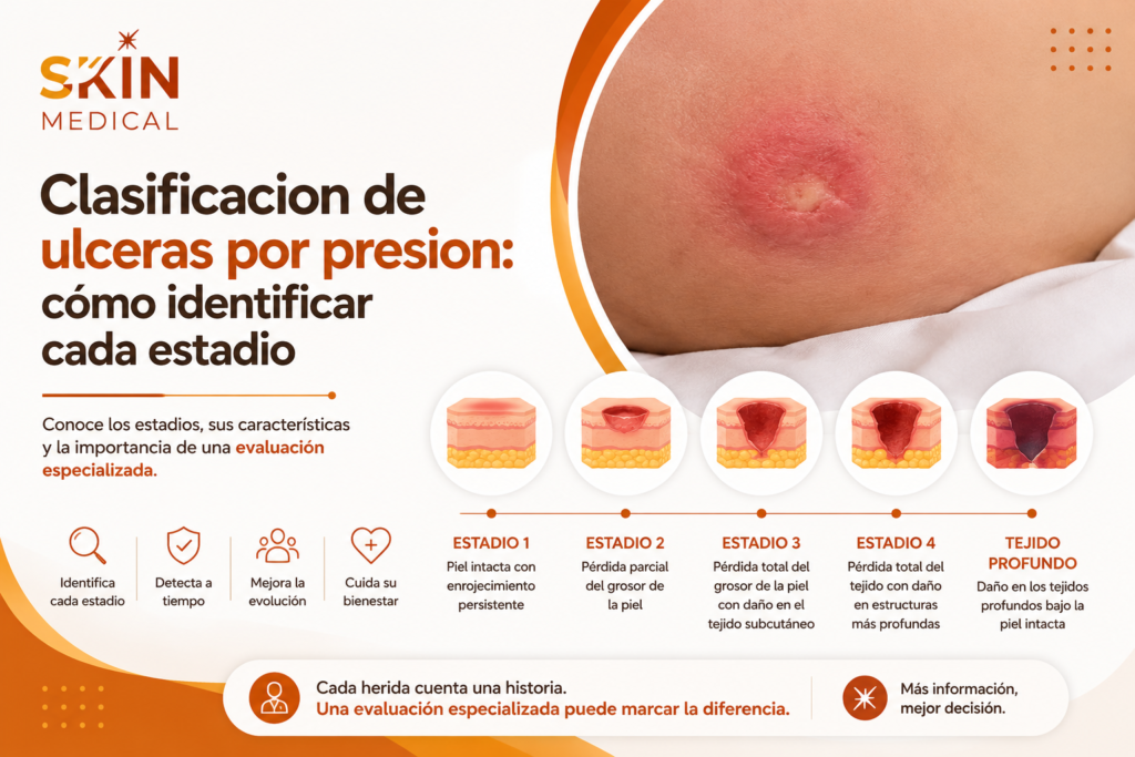 Clasificacion de ulceras por presion: cómo identificar cada estadio