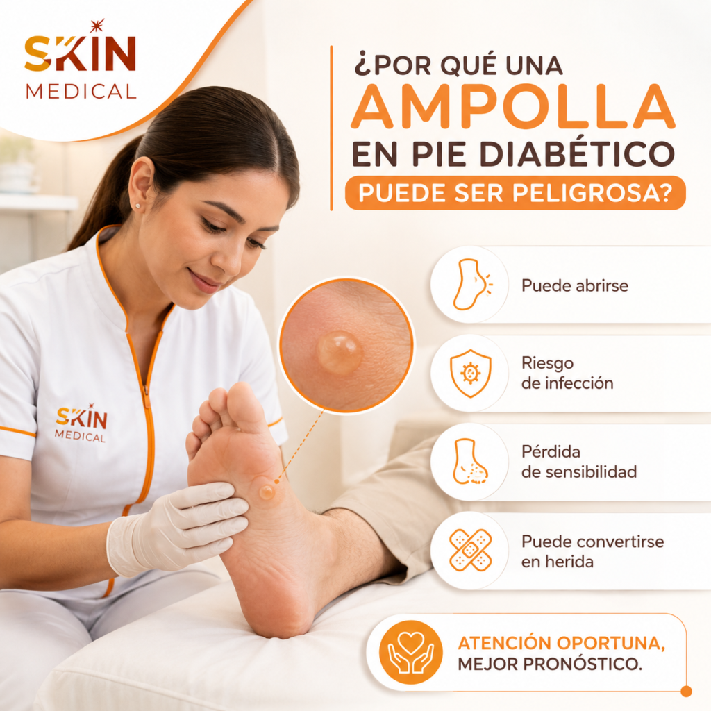 ¿Por qué una ampolla en pie diabético puede ser peligrosa?