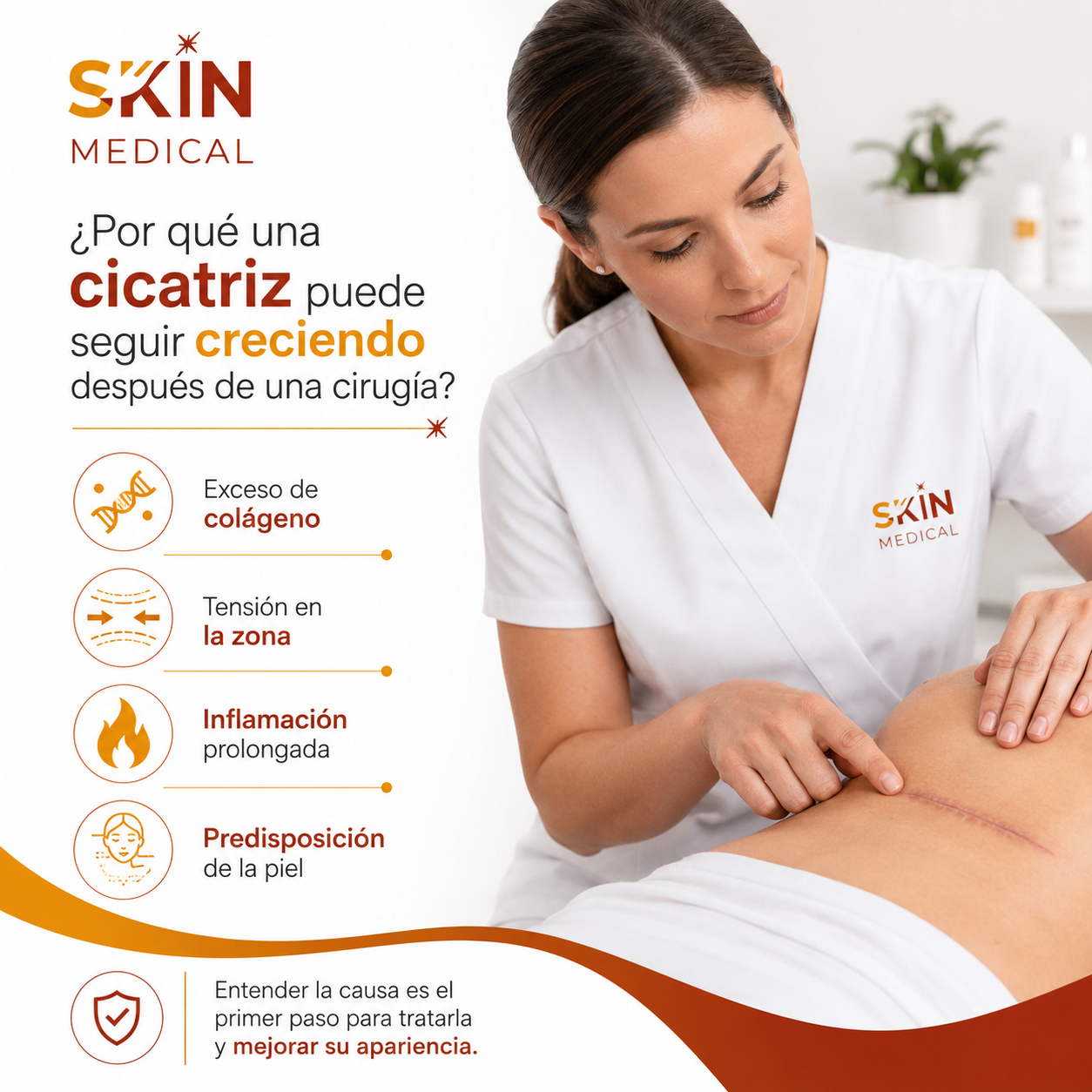 ¿Por qué una cicatriz puede seguir creciendo después de una cirugía?