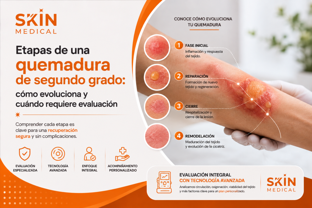 Etapas de una quemadura de segundo grado: cómo evoluciona y cuándo requiere evaluación