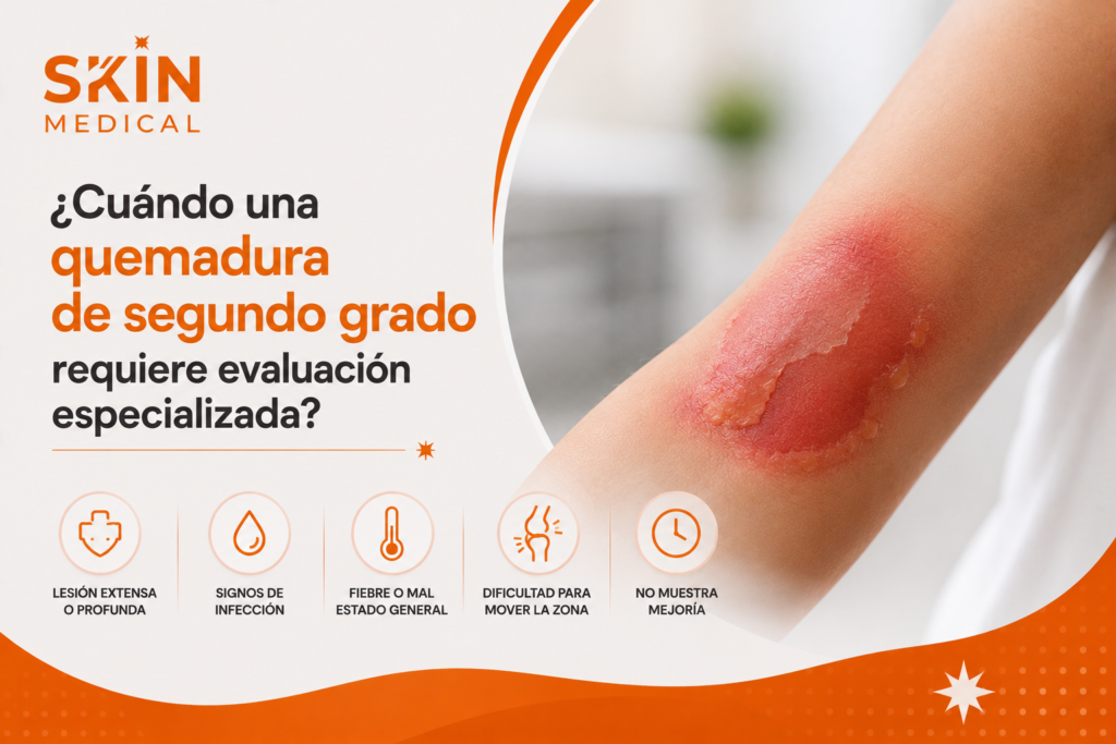 ¿Cuándo una quemadura de segundo grado requiere evaluación especializada?​