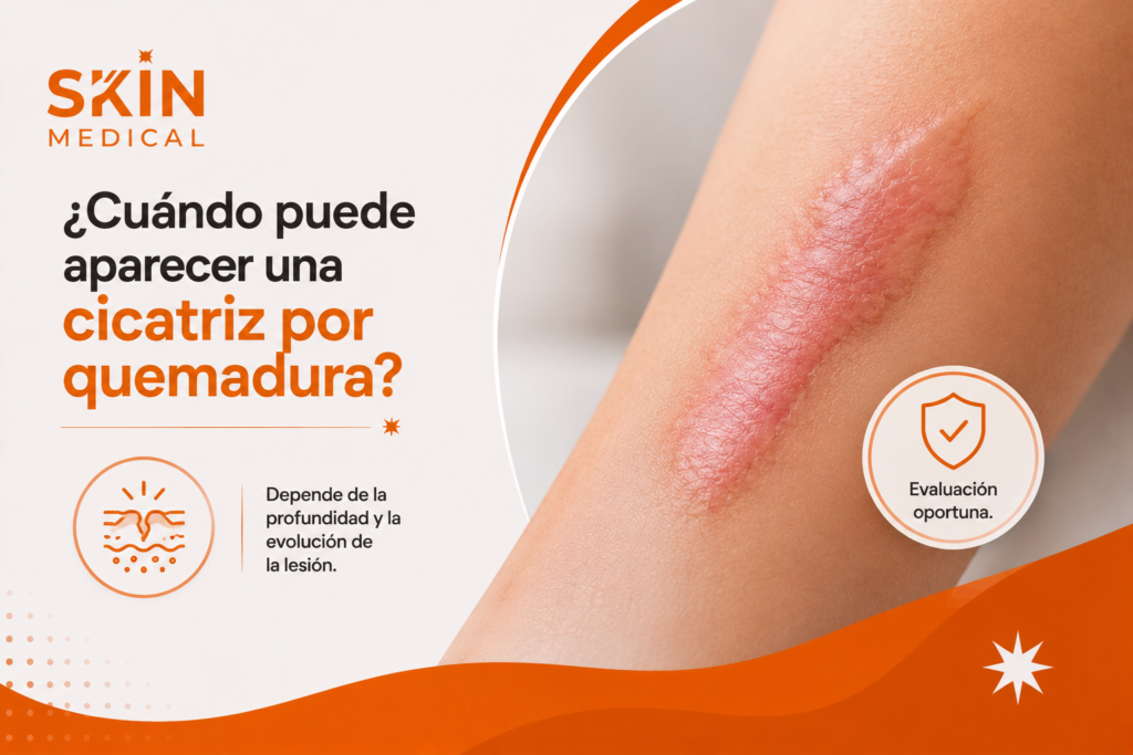 ¿Cuándo puede aparecer una cicatriz por quemadura?
