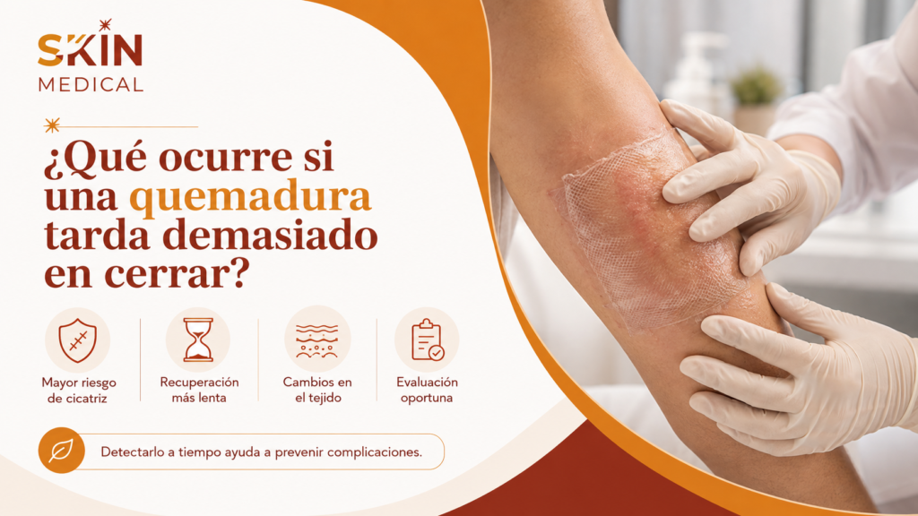 ¿Qué ocurre si una quemadura tarda demasiado en cerrar?