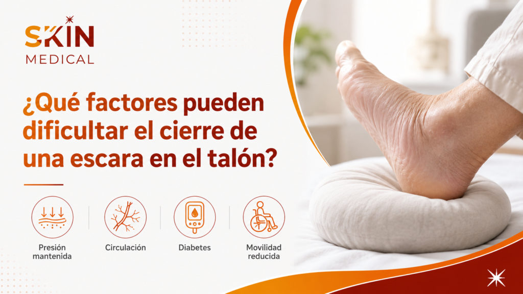 ¿Qué factores pueden dificultar el cierre de una escara en el talón?​