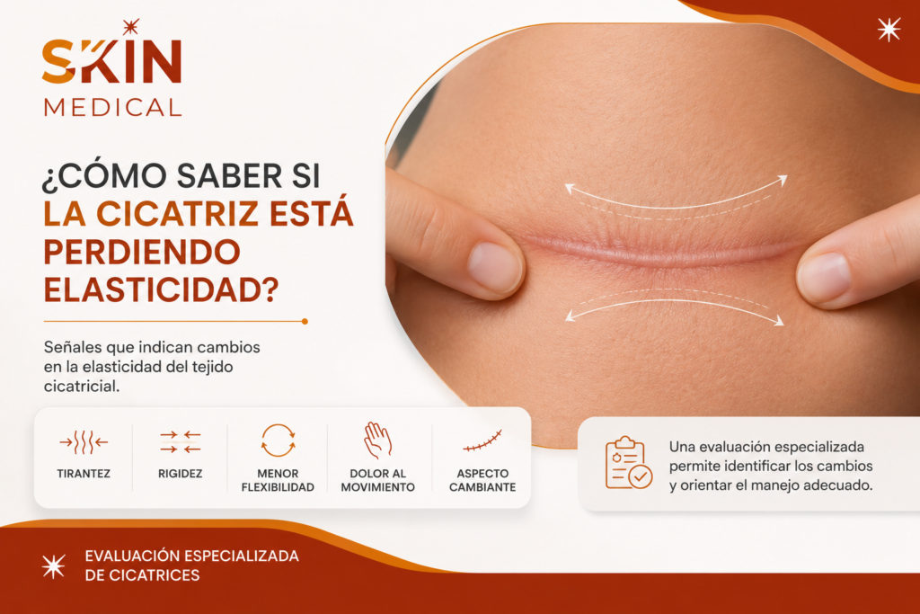 ¿Cómo saber si la cicatriz está perdiendo elasticidad?