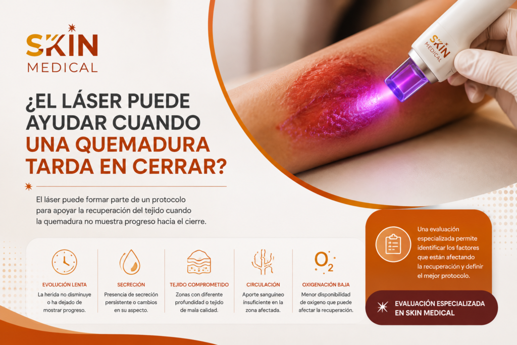 ¿El láser puede ayudar cuando una quemadura tarda en cerrar?​