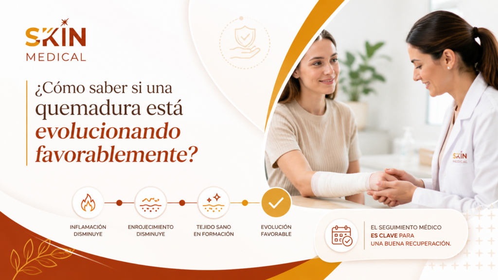 ¿Cómo saber si una quemadura está evolucionando favorablemente?