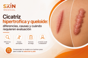 Cicatriz hipertrofica y queloide: diferencias, causas y cuándo requieren evaluación