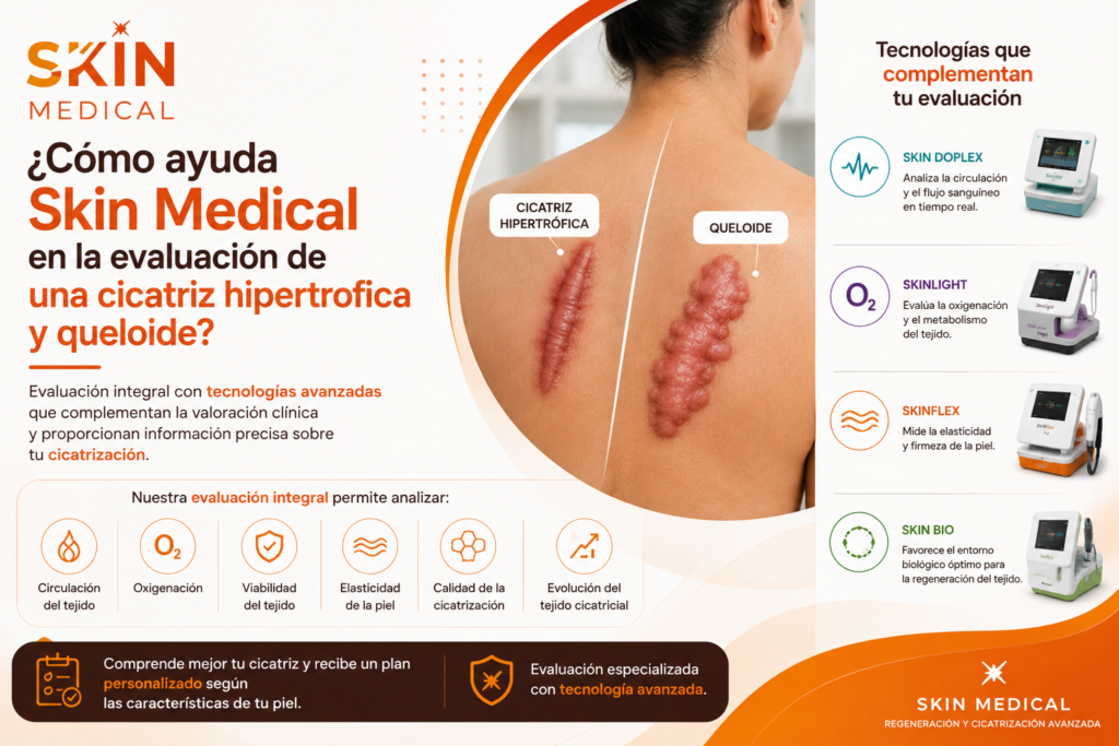 ¿Cómo ayuda Skin Medical en la evaluación de una cicatriz hipertrofica y queloide?