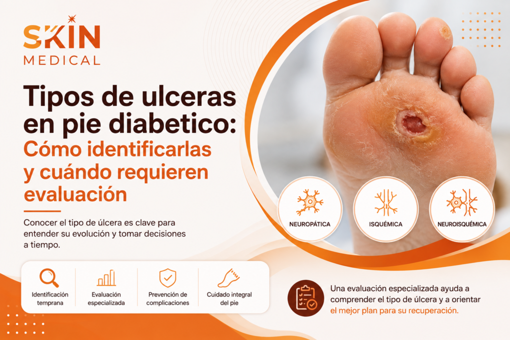 Tipos de ulceras en pie diabetico: Cómo identificarlas y cuándo requieren evaluación