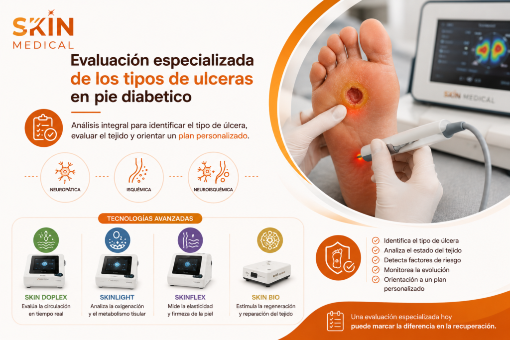 Evaluación especializada de los tipos de ulceras en pie diabetico