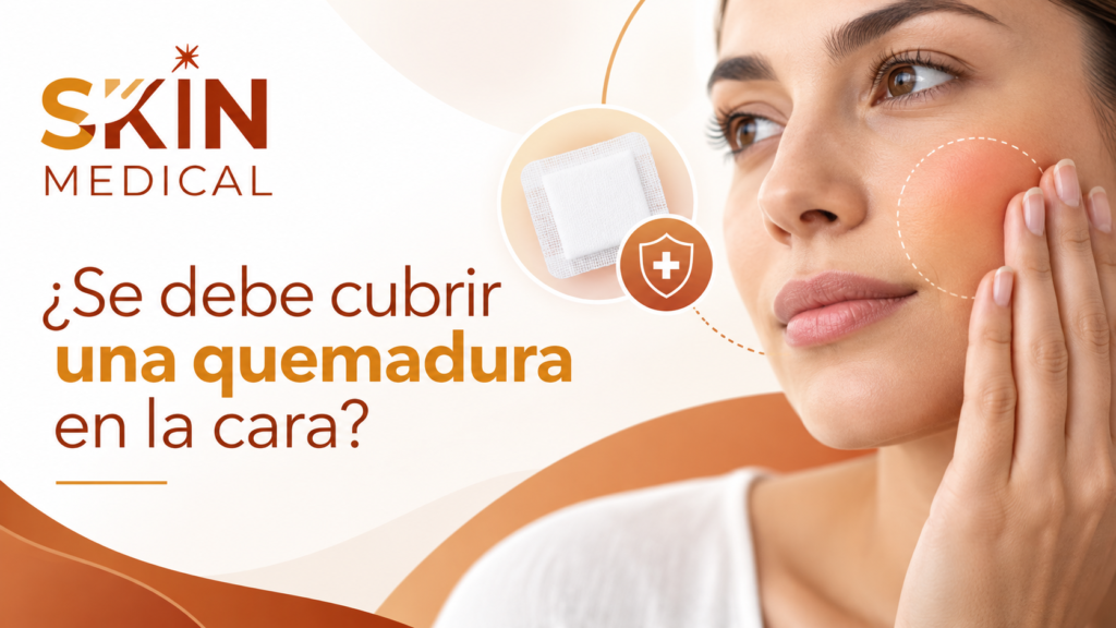 ¿Se debe cubrir una quemadura en la cara?