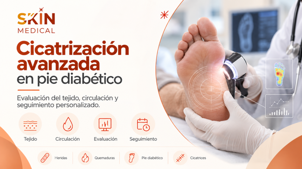 Cicatrización avanzada en pie diabético