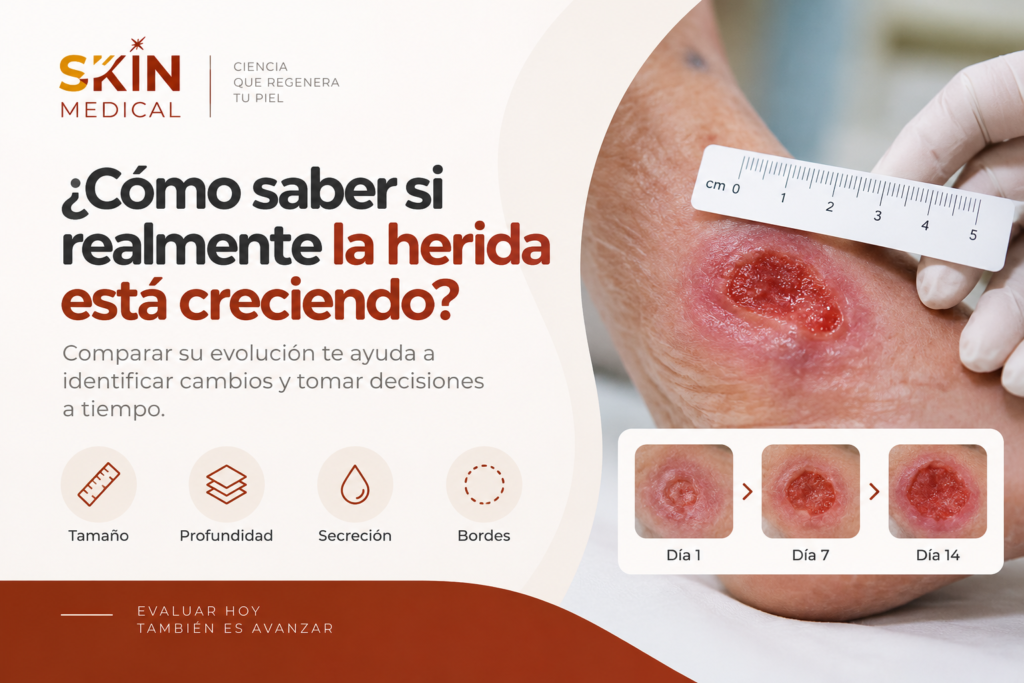 ¿Cómo saber si realmente la herida está creciendo?