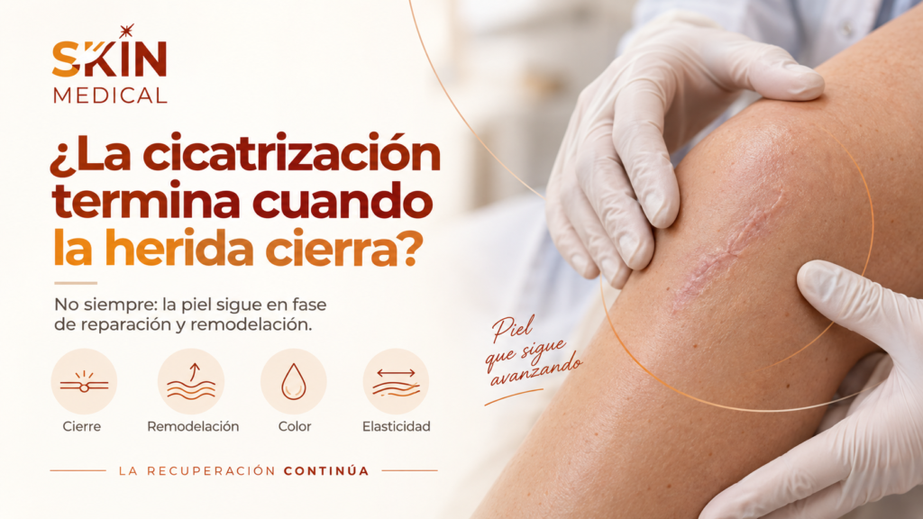 ¿La cicatrización termina cuando la herida cierra?
